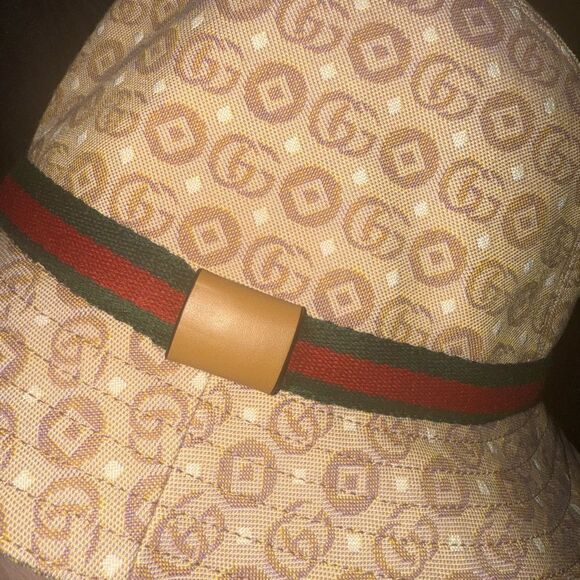 New Gucci Beige Interlocking G logo canvas hat for boys or girls - Picture 12 of 15